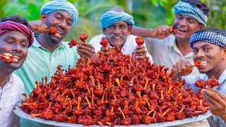 CHICKEN LOLLIPOP  Fried Chicken Recipe Cooking amp Eating In Village  Chicken Wings Recipe Making [upl. by Landre]