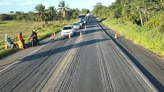 DNIT ESTÁ RECAPEANDO E SINALIZANDO A BR 101 SÃO GONÇALO DIS CAMPOS BAHIA 17012024 [upl. by Prader]