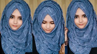 Easy layered hijab tutorial [upl. by Jeffrey618]