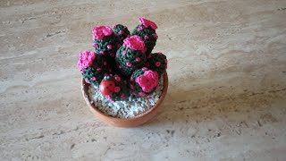 Tutorial cactus con fiori fucsia uncinetto amigurumitutorial cactus crochet piantegrasse [upl. by Adiela661]