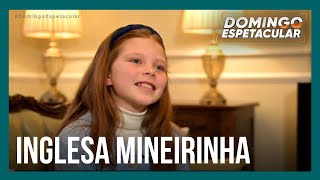 Menina inglesa faz sucesso ao falar português com sotaque mineiro [upl. by Ardnahc]