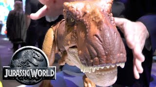 Every Jurassic World Fallen Kingdom Toy Thrash N Throw Tyrannosaurus Rex [upl. by Enihpets]