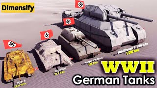 ww2 german tanks size comparison  data comparison [upl. by Venator856]