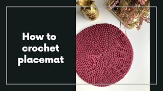 FREE crochet pattern  Crochet placemat pattern  crochet tutorial [upl. by Korney]