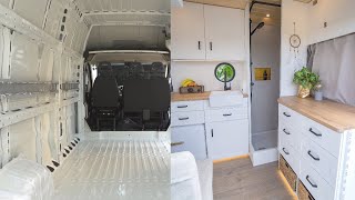 VAN CONVERSION Timelapse  Luxury DIY Campervan with SHOWER  Vanlife [upl. by Dianuj557]