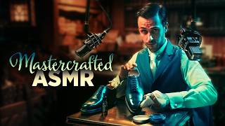 Leather Shoe Care amp Mirror Shine  MASTERCRAFTED ASMR [upl. by Ardnua593]