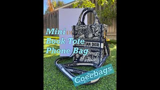 Coeebags Unboxing Book Tote Phone Bag and what fits and Comparison [upl. by Teagan]