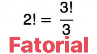 Simplificação de fatoriais [upl. by Grearson]