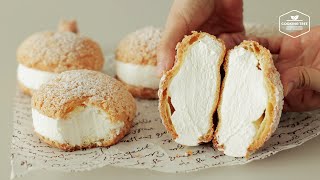 한입 가득 베어 물면 행복함 가득 우유크림 쿠키슈 만들기  Milk Cream Cream Puffs Choux au Craquelin Recipe  Cooking tree [upl. by Alokin]