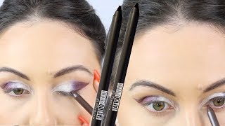 NEW MAYBELLINE TATTOO STUDIO WATERPROOF EYELINER PENCIL REVIEW [upl. by Nanfa]