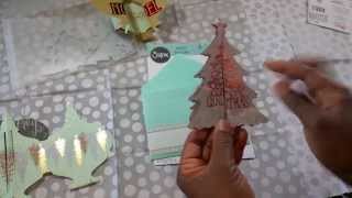 Sizzix Ornament and Christmas Tree foldalong dies by Jen Long [upl. by Dikmen]