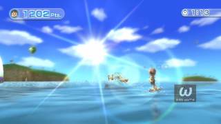 Wii Sports Resort Wakeboarding Beginner  My Record 3482 Pts [upl. by Ryhpez466]