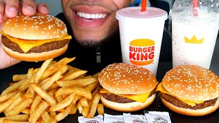 ASMR BURGER KING CHEESEBURGERS MUKBANG EATING SHOW NO TALKING [upl. by Ellehciram]