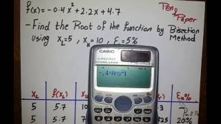 Bracketing Methods  Bisection Method  Part 2 Example [upl. by Annoiek]