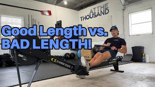 Longer strokes are making you slower GOOD length vs BAD Length when rowing [upl. by Moclam415]