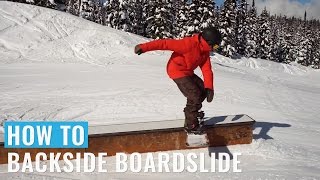 How To Backside Boardslide On A Snowboard [upl. by Walt912]