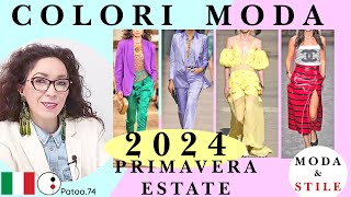 TENDENZE MODA 2024TUTTI I COLORI GIUSTI per questa PRIMAVERA ESTATE Patoo74stile e abbigliamento [upl. by Line]