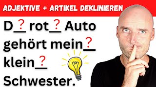 Artikel  Adjektive KORREKT deklinieren  Deutsch lernen B1 B2 [upl. by Orelle740]