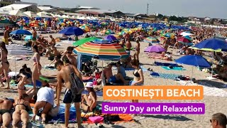 Plaja COSTINEȘTI BEACH 4K beach walk Sunny Day Relaxation Sun Sea CONSTANTA ROMANIA [upl. by Kosaka]