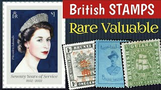 Rare Valuable Stamps Of British Empire  Highly Desirable  Old Postage Stamps Philately [upl. by Selin701]