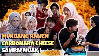 MUKBANG RAMEN CARBONARA CHEESE DENGAN AWIN SAMPAI MUAK [upl. by Anamuj184]