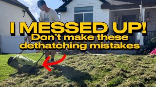 Don’t Make The Same Mistake When Dethatching Your Lawn lawn thatch lawncare [upl. by Peony980]