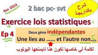 lois statistiques dihybridisme  indépendante une autosomale et lautre portée par chromosome X [upl. by Yenattirb]