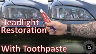 Headlight Restoration with Toothpaste  Quick and Easy [upl. by Inail490]