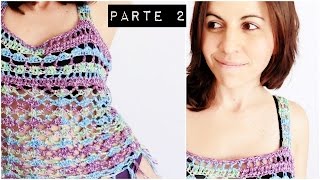 TOP PLAYERO a crochet  BLUSA TEJIDA paso a paso ENGLISH SUB  Parte 12 AHUYAMA CROCHET [upl. by Hales]