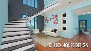 3050 feet  1500 sqft modern 5 bedroom duplex house plan as 3d home design [upl. by Allicirp]