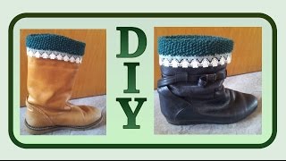 Stiefel Manschetten  Boot cuffs stricken  Julebuergerfee [upl. by Yatnwahs]