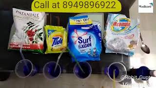 Modicare Washmate powder demo with surf Excel Patanjali washing Powder tide powder amazing result [upl. by Ititrefen449]