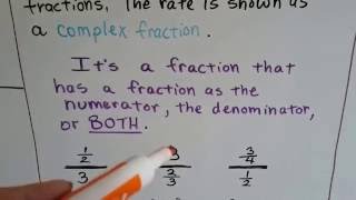 Grade 7 Math 41a Part1 Unit rates and Complex fractions [upl. by Acnaiv878]