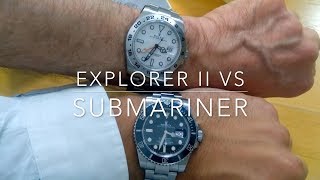 Rolex Explorer II vs Submariner [upl. by Sybille]