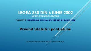 Legea 3602002 Cap I Dispozitii generale [upl. by Chesney]