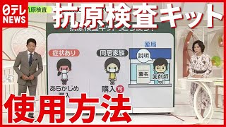 【使い方】「抗原検査キット」薬局での販売解禁…どう使う？ [upl. by Edniya]