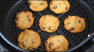 How to Make Cookies in the Air Fryer  Toll House AirFried Chocolate Cookies Recipe  They good [upl. by Eilrebmik]