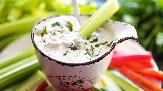 The Best Homemade Chunky Blue Cheese Dressing  Keto Low Carb Easy [upl. by Sender251]