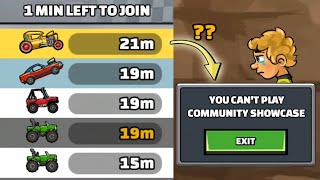 1 MIN LEFT TO JOIN COMMUNITY SHOWCASE 😭 Hill Climb Racing 2 [upl. by Fabri]