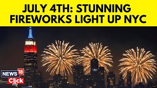 NYC 4th July Fireworks  New York 2024 4th July Fireworks Visuals  USA Independence  News18  N18G [upl. by Liartnod]