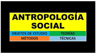 OBJETO DE ESTUDIO TEÓRIAS Y MÉTODOS DE LA ANTROPOLOGÍA SOCIAL CULTURAL [upl. by Eilojne]