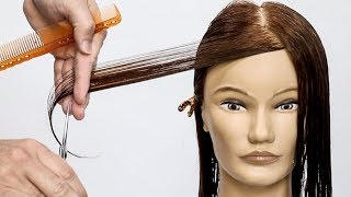 How to cut perfect face framing layers for long hair [upl. by Valleau]