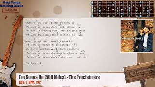 🎸 Im Gonna Be 500 Miles  The Proclaimers Guitar Backing Track with chords and lyrics [upl. by Fritze62]