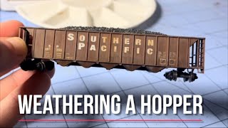 Weathering A Hopper Car weathering Wednesday ep1 [upl. by Vaules]