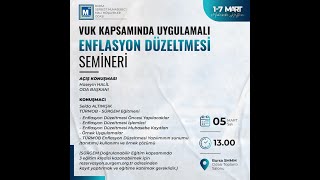 VUK KAPSAMINDA UYGULAMALI ENFLASYON MUHASEBESİ [upl. by Anyak459]