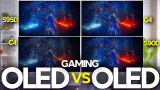 LG OLED vs Samsung 4 Way Gaming TV Comparison  G4 vs S95D vs C4 vs S90D 2024 [upl. by Dviad]