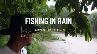 Survival Skill Forest Fishing In Rain [upl. by Darra]