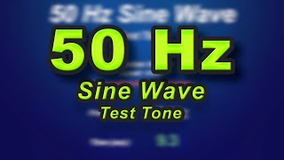 50 Hz Sine Wave  bass low frequency test [upl. by Hymie]