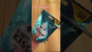 🍫 HERSHEYS KISSES COOKIES N CREME  RATING shorts [upl. by Lowenstein]