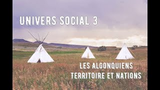 Les Algonquiens Territoire et nations [upl. by Jerrilee75]